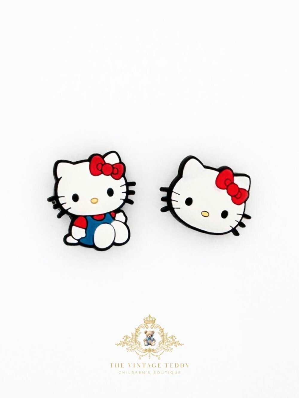 Cute Kids Shoes Charms for Crocs Style Clogs Little Girls Hello Kitty Set of 2